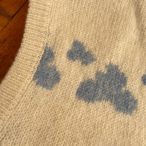 Vintage Westmoreland Knitwear Wool Sweater Vest Sheep Clouds Trees - Picture 7 of 8